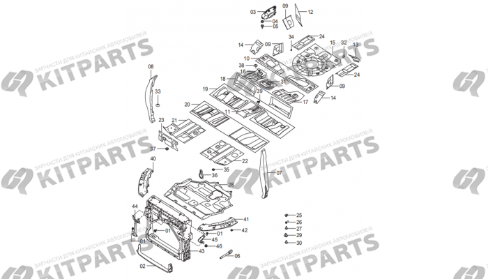 Компоненты кузова FAW T77