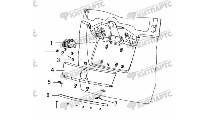 Молдинг основания номерного знака Great Wall Hover H5