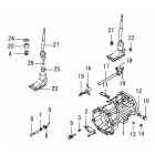 Картер задний, рычаг переключения передач